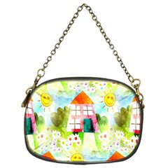 Summer House And Garden A Completely Seamless Tile Able Background Chain Purses (one Side)  by Simbadda