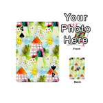 Summer House And Garden A Completely Seamless Tile Able Background Playing Cards 54 (Mini)  Front - Spade4