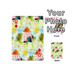 Summer House And Garden A Completely Seamless Tile Able Background Playing Cards 54 (Mini)  Front - DiamondQ