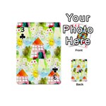 Summer House And Garden A Completely Seamless Tile Able Background Playing Cards 54 (Mini)  Front - Club3