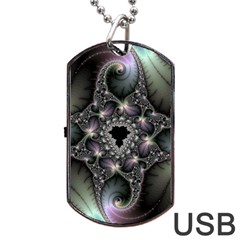 Magic Swirl Dog Tag Usb Flash (two Sides) by Simbadda