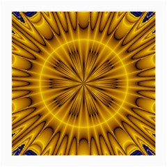 Fractal Yellow Kaleidoscope Lyapunov Medium Glasses Cloth (2-side) by Simbadda