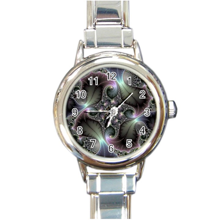 Precious Spiral Wallpaper Round Italian Charm Watch