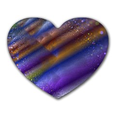 Fractal Color Stripes Heart Mousepads by Simbadda