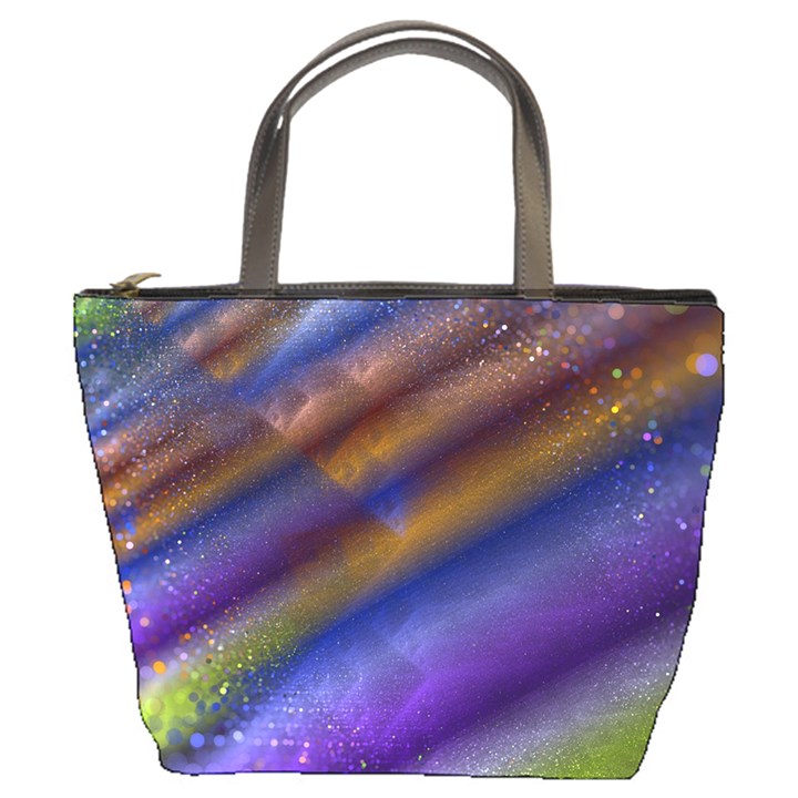 Fractal Color Stripes Bucket Bags