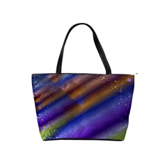 Fractal Color Stripes Shoulder Handbags by Simbadda