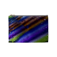 Fractal Color Stripes Cosmetic Bag (medium)  by Simbadda