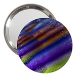 Fractal Color Stripes 3  Handbag Mirrors Front