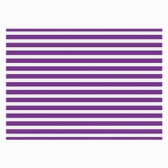 Horizontal Stripes Purple Large Glasses Cloth by Mariart