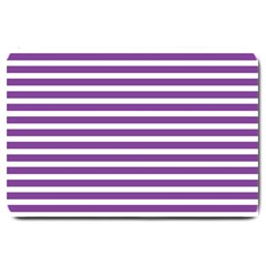 Horizontal Stripes Purple Large Doormat 