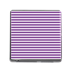 Horizontal Stripes Purple Memory Card Reader (square) by Mariart