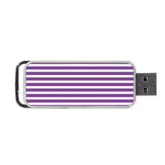 Horizontal Stripes Purple Portable Usb Flash (two Sides)