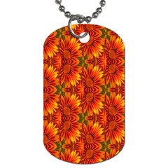 Background Flower Fractal Dog Tag (two Sides)