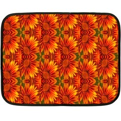 Background Flower Fractal Double Sided Fleece Blanket (mini)  by Simbadda