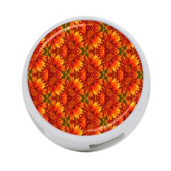 Background Flower Fractal 4-port Usb Hub (two Sides)  by Simbadda