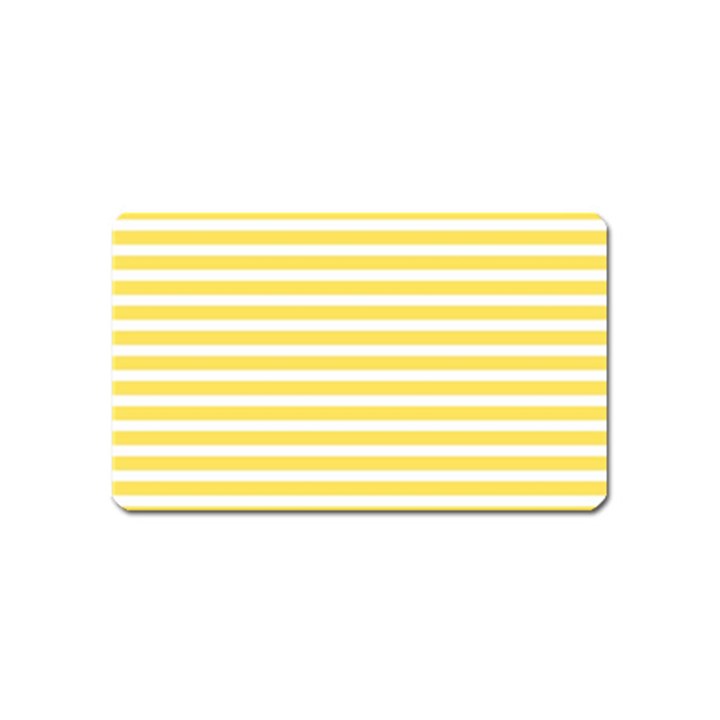 Horizontal Stripes Yellow Magnet (Name Card)