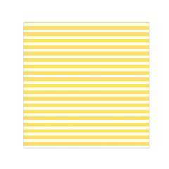 Horizontal Stripes Yellow Small Satin Scarf (square) by Mariart