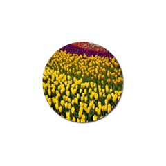 Colorful Tulips In Keukenhof Gardens Wallpaper Golf Ball Marker by Simbadda