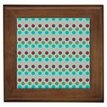 Large Colored Polka Dots Line Circle Framed Tiles Front