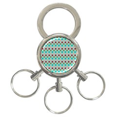 Large Colored Polka Dots Line Circle 3-ring Key Chains by Mariart