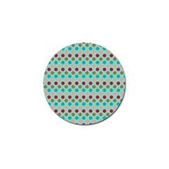Large Colored Polka Dots Line Circle Golf Ball Marker
