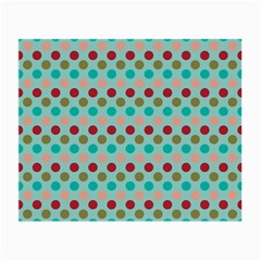 Large Colored Polka Dots Line Circle Small Glasses Cloth (2-side) by Mariart