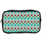 Large Colored Polka Dots Line Circle Toiletries Bags 2-Side Back