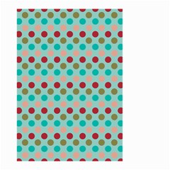 Large Colored Polka Dots Line Circle Small Garden Flag (two Sides) by Mariart