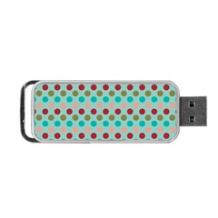 Large Colored Polka Dots Line Circle Portable Usb Flash (two Sides)