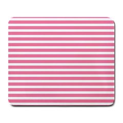 Horizontal Stripes Light Pink Large Mousepads by Mariart