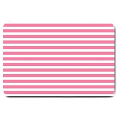 Horizontal Stripes Light Pink Large Doormat 