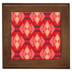 Orange Fractal Background Framed Tiles Front