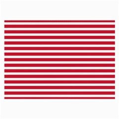 Horizontal Stripes Red Large Glasses Cloth (2-Side)