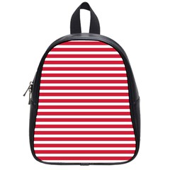 Horizontal Stripes Red School Bags (small)  by Mariart