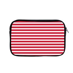 Horizontal Stripes Red Apple MacBook Pro 13  Zipper Case