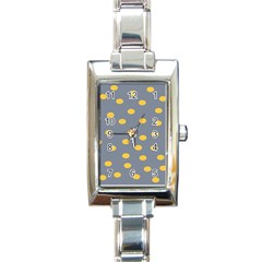 Limpet Polka Dot Yellow Grey Rectangle Italian Charm Watch