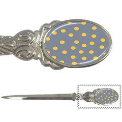Limpet Polka Dot Yellow Grey Letter Openers by Mariart