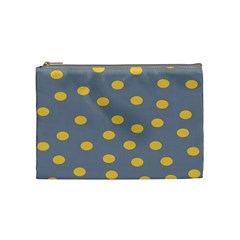 Limpet Polka Dot Yellow Grey Cosmetic Bag (medium) 