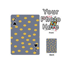 Limpet Polka Dot Yellow Grey Playing Cards 54 (mini) 