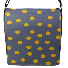 Limpet Polka Dot Yellow Grey Flap Messenger Bag (s) by Mariart