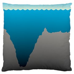 Mariana Trench Sea Beach Water Blue Large Cushion Case (one Side) by Mariart