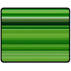 Horizontal Stripes Line Green Fleece Blanket (medium)  by Mariart