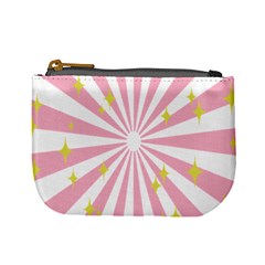 Hurak Pink Star Yellow Hole Sunlight Light Mini Coin Purses by Mariart