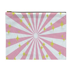 Hurak Pink Star Yellow Hole Sunlight Light Cosmetic Bag (xl) by Mariart