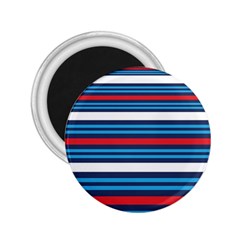Martini Style Racing Tape Blue Red White 2 25  Magnets