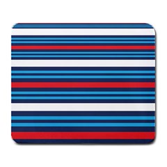 Martini Style Racing Tape Blue Red White Large Mousepads by Mariart