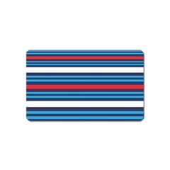 Martini Style Racing Tape Blue Red White Magnet (name Card) by Mariart