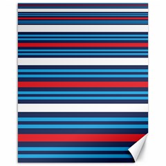 Martini Style Racing Tape Blue Red White Canvas 16  X 20   by Mariart