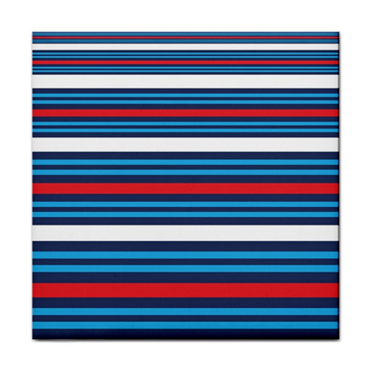 Martini Style Racing Tape Blue Red White Face Towel