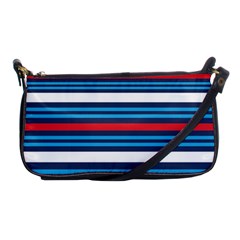Martini Style Racing Tape Blue Red White Shoulder Clutch Bags by Mariart